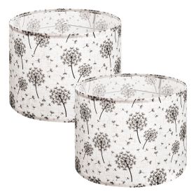 Drum Lamp Shade 2 Set, 13 in Top x 13 in Bottom x 10 in High, Medium Drum Linen Lampshade, Replacement Lamp Shade for Table Lamps Floor Lamps, Easy A