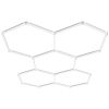 Hexagon Garage Lights, 26400LM, 6500K 5 Grid Systems Honeycomb Hexagonal Garage LED Lights, DIY Cool White Car Detailing Garage Ceiling Lighting Brig