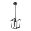 VEVOR 1-Light Black Pendant Light, 1 Pack, Farmhouse Iron Cage Metal Pendant Lighting with Clear Glass Shade, Adjustable Height Hanging Ceiling Light