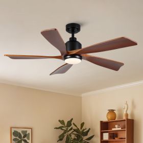 52 in. Black Lowe Profile Ceiling Fan with Light
