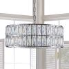 (W1340P189448/L5025-450-C) Crystal Chandeliers,5-Tier Round Semi Flush Mount Chandelier Light Fixture,Large Contemporary Luxury Ceiling Lighting for