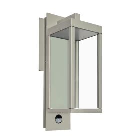 Inowel Motion Sensor Outdoor Wall Light Integrated LED Porch Light with Clear Glass Shade 22529