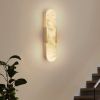 19.7" Natural Marble Wall Sconce, Gold Sconces Set of Two, Indoor Modern Bathroom Sconces Wall Lighting for Living Room, Bedroom, Hallway, Stairs