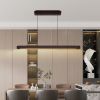 39-inch Walnut Wood Modern LED Pendant Light, Adjustable Hanging Light for Dining Room, Kitchen, Living Room â€“ Sleek Walnut Color Finish