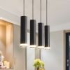 Angelina 6 - Light Matte Black Kitchen Island Pendant[No Bulb]