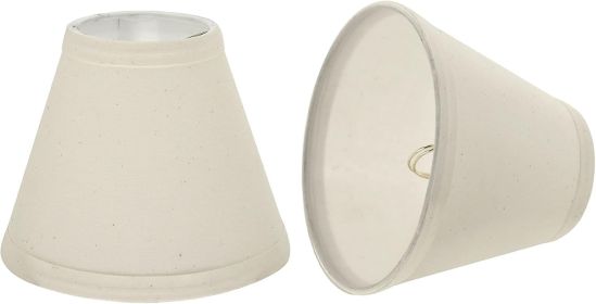 Small Hardback Empire Shape Chandelier Clip-On Lamp Shade Set 2 Pack