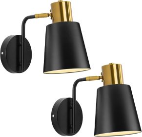 Vintage Wall Sconces, 2 Pack Industrial Wall Light Fixture with E26 Base, Metal Rustic Wall Sconce Lighting