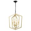 4-Light Farmhouse Kitchen Chandeliers, Vintage Cage Light Fixture Adjustable Height Chandeliers for Dining Room Hallway Foyer Entryway(E12 Bulbs Not