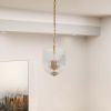 Garnet Pendant Lamp - Coarse Gold + Clear Glass