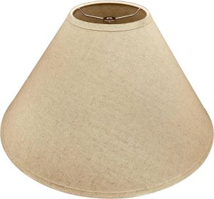 Empire Spider Lamp Shade, Wheat in Flaxen, 6" Top x 19" Bottom x 12" Slant Height