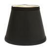 Slant Empire Hardback Lampshade with Uno Fitter, Black (with white lining)