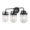 Wall Sconces Set of 3 with Clear Glass Shade,Modern Wall Sconce,Industrial Indoor Wall Light Fixture for Bathroom Living Room Bedroom Over Kitchen Si