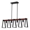 VEVOR 4-Light Kitchen Island Pendant Lights, 60W, Adjustable Dining Room Light Fixture with 2 x 6'' and 6 x 12'' Rods, Industrial Metal Frame Farmhou