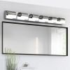 Modern Bathroom Vanity Lighting 6-Light LED Vanity Lights Over Mirror Bath Wall Lighting