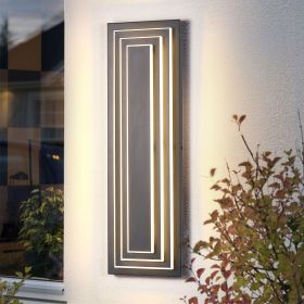 23.6 in Modern Long Outdoor Wall Lights Exterior Lights for House,LED Outdoor Wall Large Front Porch Light Fixture For Garage, garden, entrance gate(