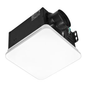 VEVOR Bathroom Exhaust Fan with LED Light, 80 CFM 4000K Bathroom Vent, 1.5 Sones Low-Noise, Premium Motor Ceiling Fan for Laundry Room, Storage Room,