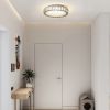 Crystal LED Ceiling Light, 13.8-Inch Flush Mount, 38W Dimmable Modern Fixture, Energy-Saving, Perfect for Living Room, Bedroom, Kitchen