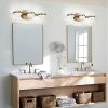 Bathroom Vanity Light, LED 3 Bulb Crystal Sand Acrylic Shades, Wall Mounted Decorative Lighting Fixture, Suitable for Bathroom Vanity Mirror (Champag