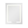 Lighted Medicine Cabinet with Mirror, 24 x 30 in Recessed or Wall Mount, 3 Color Dimmable LED Bathroom Medicine Cabinet with HD Mirror, Clock, Adjust