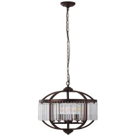 5 Light crystal pendant light