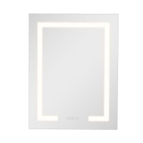 Lighted Medicine Cabinet with Mirror, 20 x 26 in Recessed or Wall Mount, 3 Color Dimmable LED Bathroom Medicine Cabinet with Double-Side Mirror, Adju