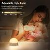 Night Light, Dimmable 8 Color Portable LED Night Light, 1800mAh Rechargeable Nursery Light Lamp, Soft Eye Caring Warm White, White, Red, Blue, Green