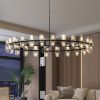 (L005030-D48-P48B/W1340P310779)48 Inches Luxury Chandeliers Crystal Living Room Decorative Lights Simple Modern Dining Room LED Lighting,for Home Dec