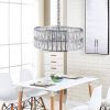 (W1340P189448/L5025-450-C) Crystal Chandeliers,5-Tier Round Semi Flush Mount Chandelier Light Fixture,Large Contemporary Luxury Ceiling Lighting for