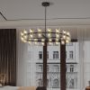 (L005030-D36-P36B/W1340P310778)36 Inches Luxury Chandeliers Crystal Living Room Decorative Lights Simple Modern Dining Room LED Lighting,for Home Dec