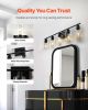 VEVOR 5-Light Bathroom Vanity Lights, 37.1-Inch, Modern Light Fixtures Above Mirror with Clear Glass Shade, 60W, Wall Lighting for Living Room, Bedro