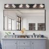 Modern 6-Light LED Vanity Light - Sleek Bathroom Wall Fixture, Iron & Acrylic, Dimmable & Energy-Efficient, Ideal for Mirror Lighting