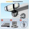 90W Dusk to Dawn Outdoor Lighting,10000lm Flood Lights Outdoor,IP66 Waterproof Black LED Security Light with Photocell,6500k Daylight 4 Adjustable He