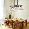 (Same as W134065438/L1001) 32" Black White Industrial 5-Light Pendant Chandelier, Modern Metal Cage Design, Adjustable Hanging Light for Dining Room,