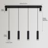 Angelina 6 - Light Matte Black Kitchen Island Pendant[No Bulb]
