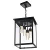 LED 5CCT Large Outdoor Pendant Light Fixtures, Exterior Hanging Lantern LED Integrated Bulbs Included for Porch Patio Yard Garden, Outside Hanging La