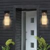 2-Pack Outdoor Wall Light Fixture, Weatherproof LED Wall Sconce with Bubble Crystal and Light Sensor - 12W Per Lamp