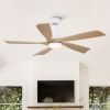 52 in. White Lowe Profile Ceiling Fan with Light