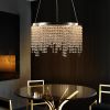 16-inch Luxury Crystal LED Chandelier - Adjustable Height and Color Temperature (3000K-6000K) - Modern Chandelier for Living Room, Dining Room and Be