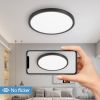 6PK 12 Inch Dimmable LED Flush Mount Ceiling Light, 2700K-6500K Adjustable,24W 2880LM Modern Ultra Thin Flat Round Fixtures for Low Ceiling Bedroom K