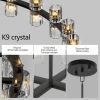 (L005030-D36-P36B/W1340P310778)36 Inches Luxury Chandeliers Crystal Living Room Decorative Lights Simple Modern Dining Room LED Lighting,for Home Dec