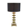 16x16x29.8" Gold and Black Table Lamp with Contemporary Disc Design