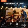 LED Outdoor String Lights, 100FT, 2700K Dimmable Outside Patio Lights with 50 G40 Shatterproof Bulbs E12 Socket Base