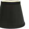 Slant Empire Hardback Lampshade with Uno Fitter, Black (with white lining)