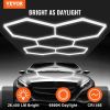 Hexagon Garage Lights, 26400LM, 6500K 5 Grid Systems Honeycomb Hexagonal Garage LED Lights, DIY Cool White Car Detailing Garage Ceiling Lighting Brig