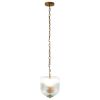 Garnet Pendant Lamp - Coarse Gold + Clear Glass