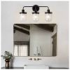 3-Light with Clear Glass Shade, Modern Sconce, Industrial Indoor Light Fixture for Bathroom Living Room Bedroom Over Kitchen Sink, E26 Socket, [No Bu