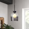 Modern Home Pendant Light Gray Glass Hanging Light Fixture for Kitchen Dining Room