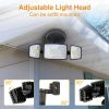 75W Flood Lights Outdoor, 7000LM Brightness Security Lights Switch Controlled, 3 Adjustable Heads, IP65 Waterproof, 6500K Wall Mount Exterior LED Flo