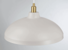 Astral Single Light White Pendant Lamp with Golder Brass Finish for Entrance Kitchen Island 14"D × 8"H