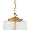 Delphi Pendant Lamp - Coarse Gold and Clear Glass
